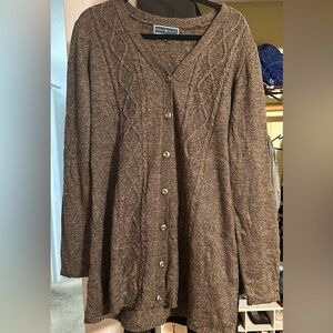 Karen Scott Women’s Cable Knit Buttoned Sweater size XXL